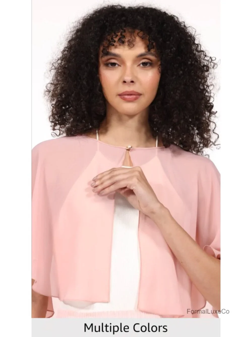 Chiffon Capelet Soft Shawls Wraps for Evening Dress Wedding Cape 1920s
